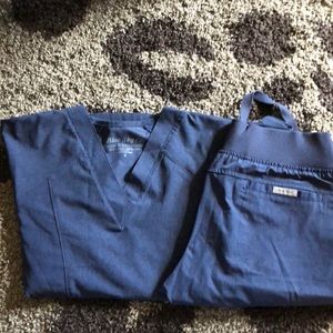 Blue Sky Scrubs Blue Melange Sz Small